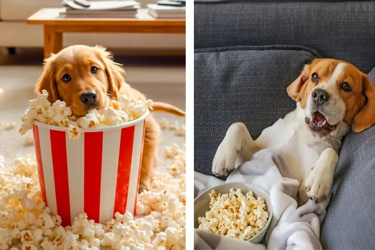 is popcorn good for dogs